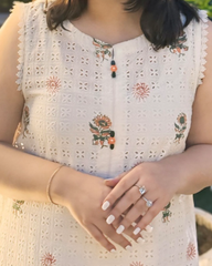 White shirt with Block Print