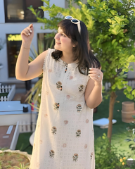 White shirt with Block Print