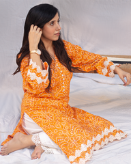 Orange & Cream Shirt